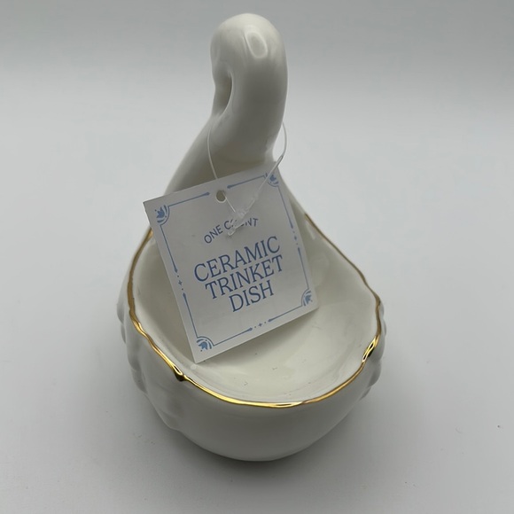 Target Bullseye Elegant Ceramic Swan Trinket Dish - Picture 2 of 6